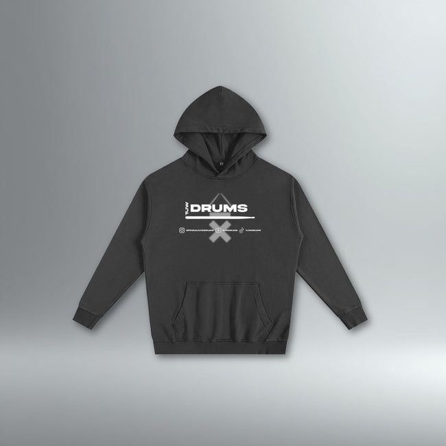 TJW Drums Black Hoodie | Above Average Clothing | organic cotton apparel