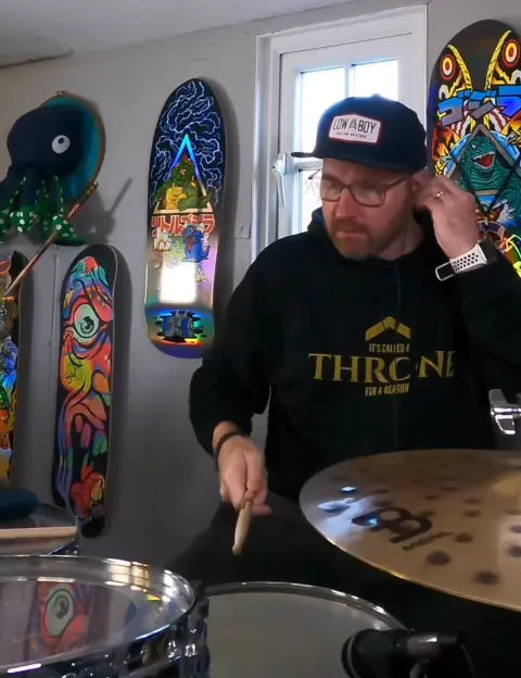 Tom Howarth wearing his favourite it's called a THRONE for a reason hoodie from Above Average