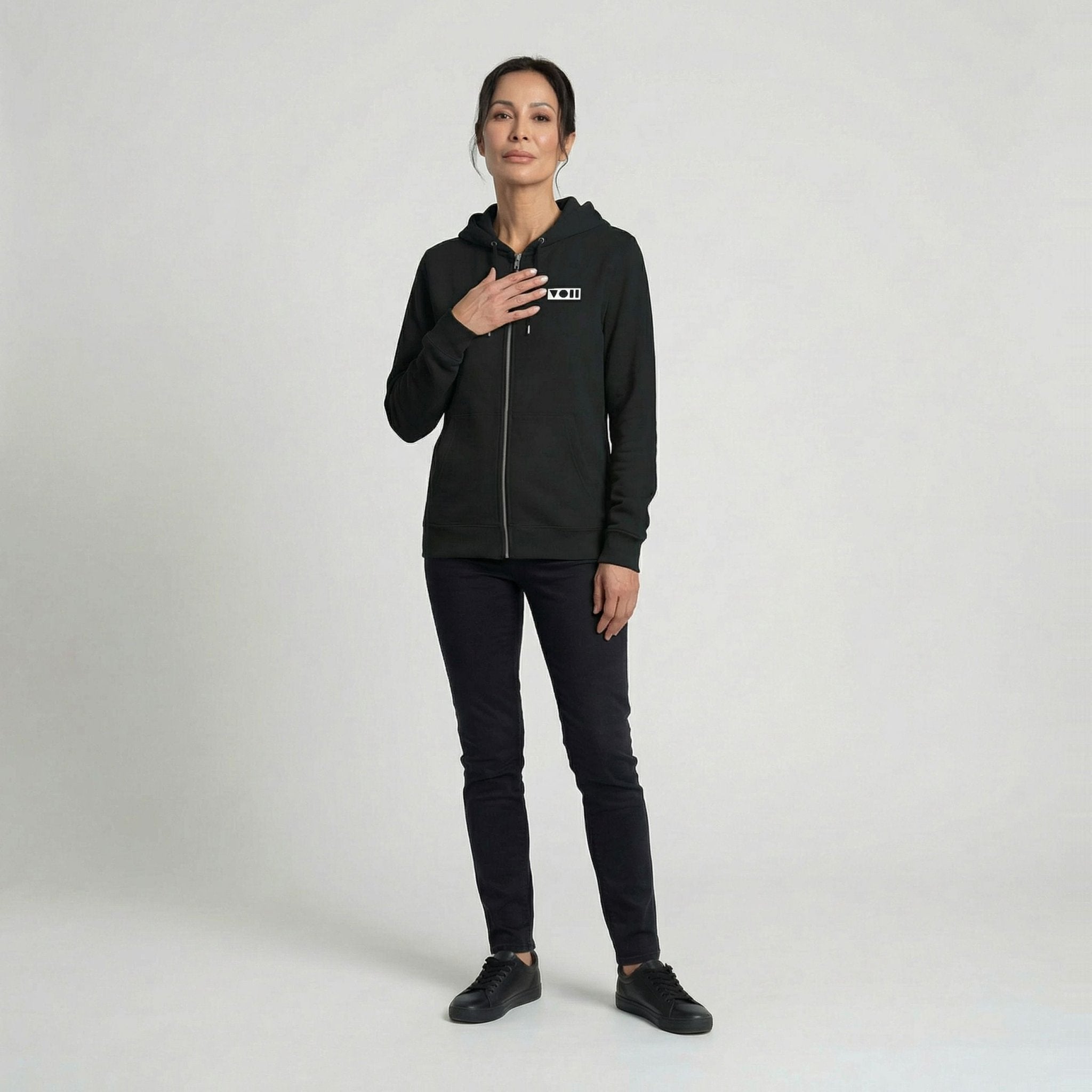 Vicky O’Neon DRMMR Zip Hoodie | Above Average Clothing | organic cotton apparel