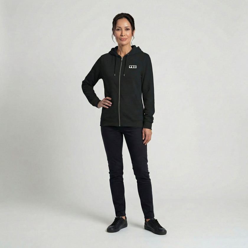 Vicky O’Neon DRMMR Zip Hoodie | Above Average Clothing | organic cotton apparel