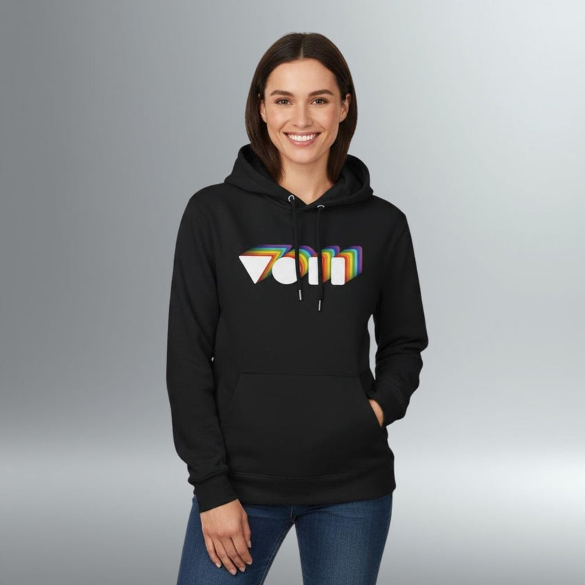 Vicky O'Neon Rainbow VON Hoodie | Above Average Clothing | organic cotton apparel